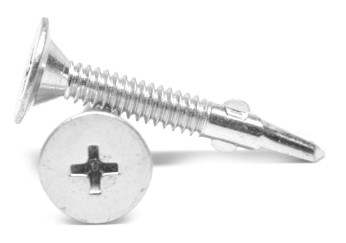 #10/24 X 1-7/16" PHILLIPS WAFER HEAD TEK-#3 W / WING, ZP - 5 LB CTN